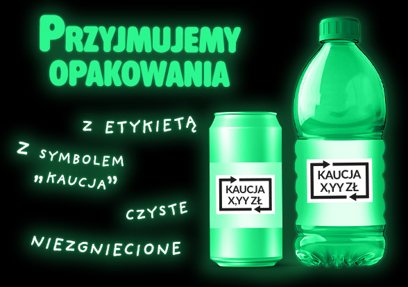 Opakowania przyjmowane przez butelkomat